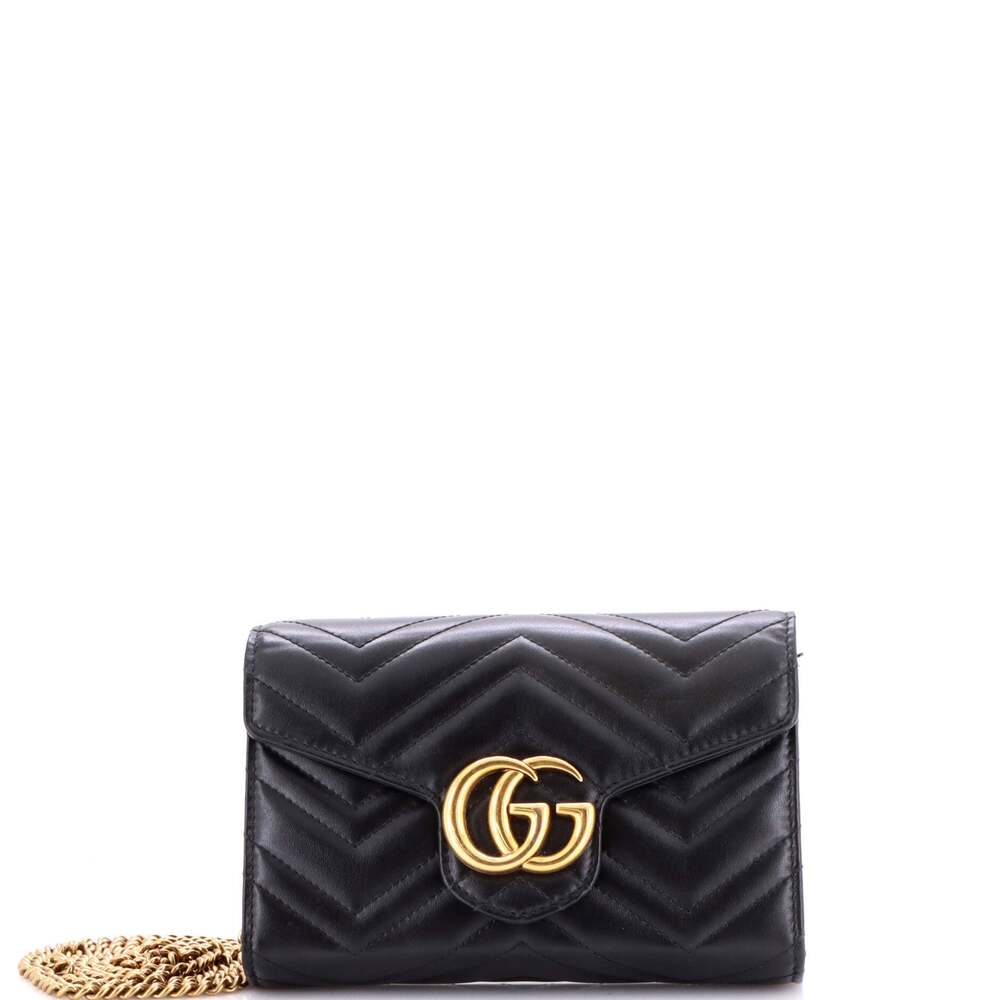 Gucci Gg Marmont Chain Wallet Matelasse #243518G10B